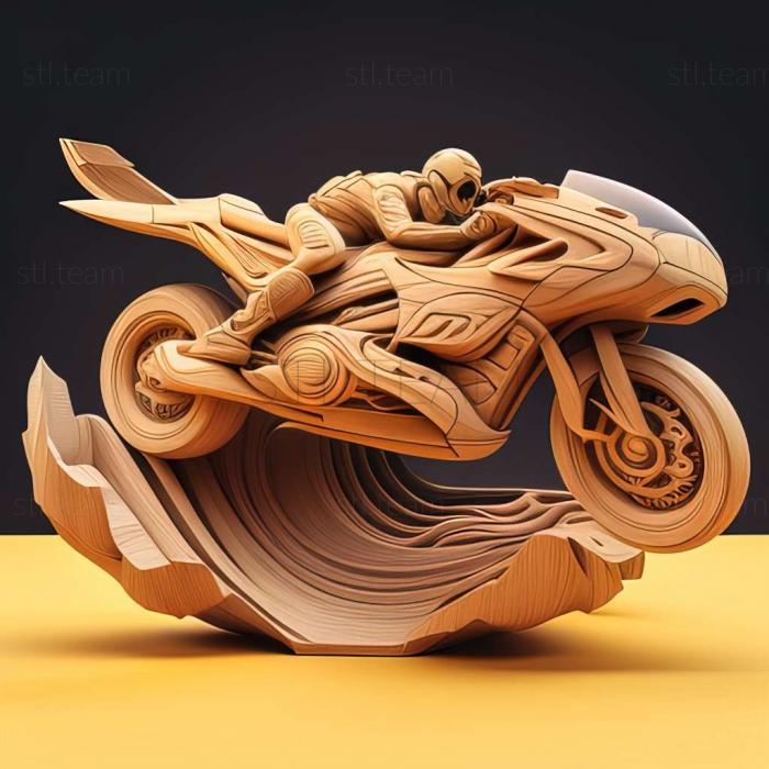 3D model V Racer Hoverbike game (STL)